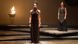 Antiochus (Scott Ripley), and his beautiful daughter (Jennie Greenberry) in OSF’s Pericles.