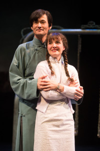 Young lovers Jiang (Cristofer Jean) and Yun (Kate Hurster) in Secret Love play in OSF’s Secret Love In Peach Blossom Land.